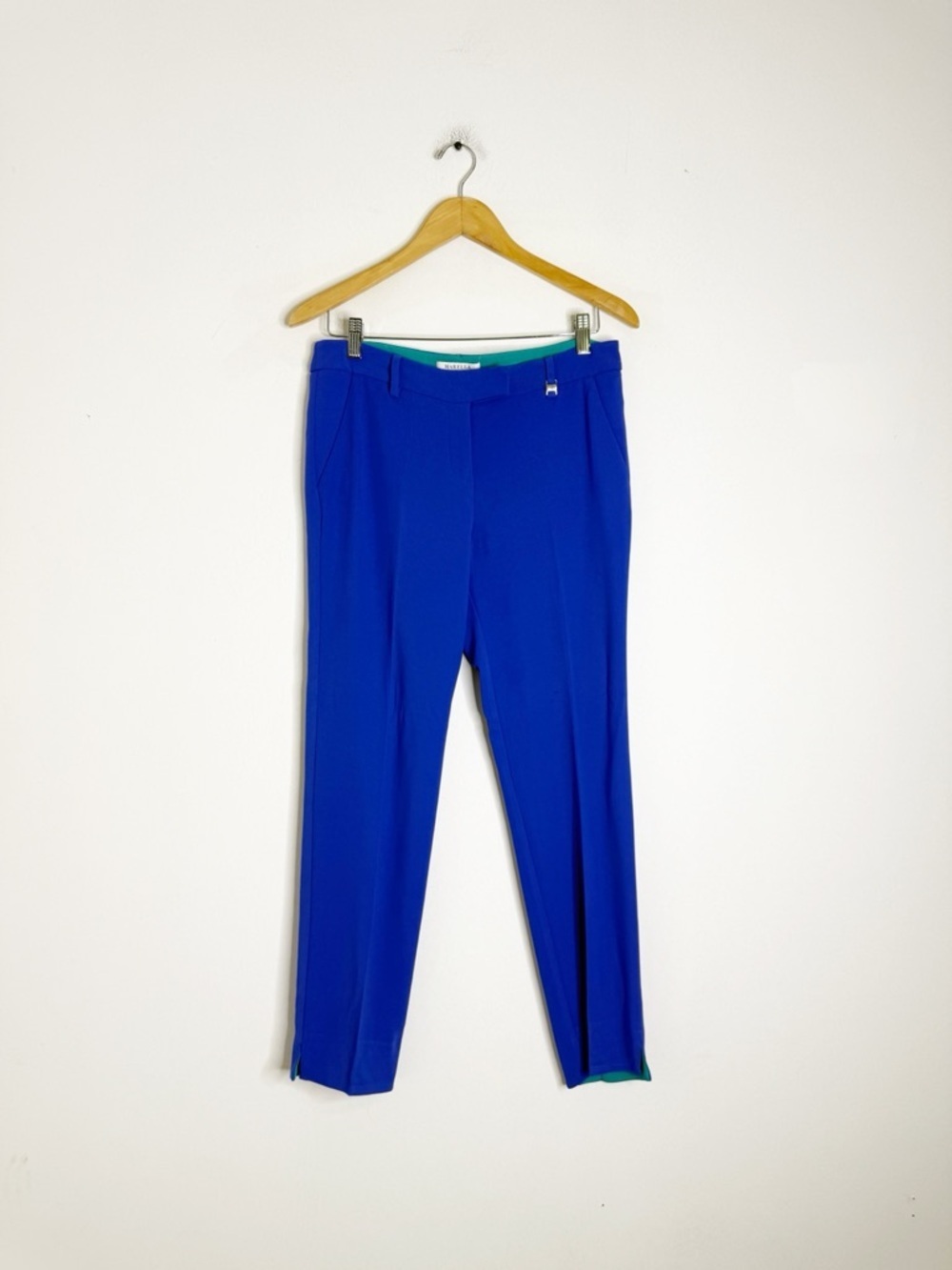 Marella Italy Blue Slim Dress Pants Size 6 Viscose Stretch